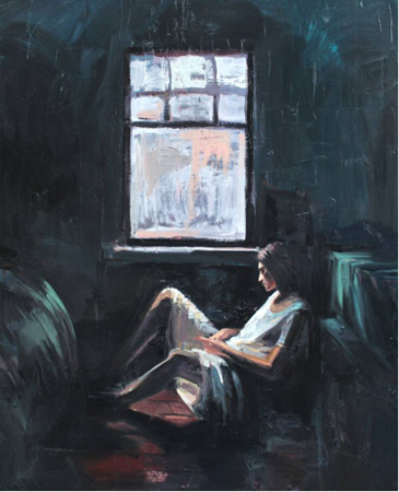 A ROOM OF ONE'S OWN, painting by Marita Liivak
